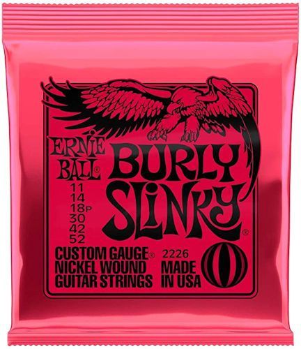 Ernie Ball Burly Slinky Nickel Wound Electric Guitar Strings, 11-52 Gauge