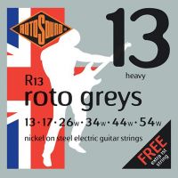 Rotosound R13 Roto Greys Nickel On Steel Electric Guitar Strings - .013-.054 Heavy